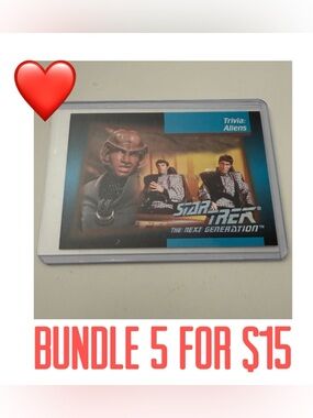 ❤️5 for $15❤️ 1992 Impel Star Trek TNG Trivia:Aliens Trading Card # 117